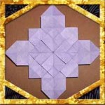 折り紙のあじさい(紫陽花)の折り方！1枚で16分割の難しい作り方