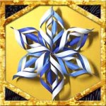 折り紙で雪の結晶の折り方！立体で簡単クリスマス飾りの作り方