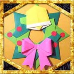 折り紙でクリスマスリースの折り方！8枚で簡単な飾りの作り方