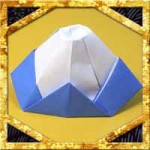 折り紙で富士山の折り方！箸置き正月飾りに簡単立体的な作り方