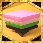 折り紙で立体的な菱餅の折り方！簡単ひな祭り飾りの作り方